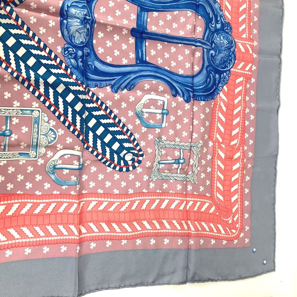 Hermes Scarf Carre 90 Washed Silk Pink — view 4