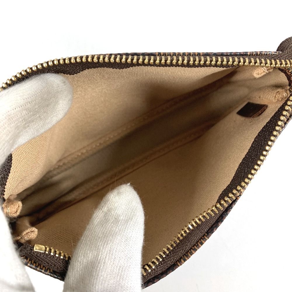 Louis Vuitton Handbag Mini Pochette Accessoire Damier Canvas Ebene Brown — view 9