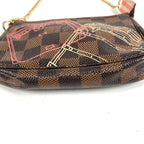 Louis Vuitton Handbag Mini Pochette Accessoire Damier Canvas Ebene Brown — view 3