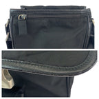 Prada Tessuto Black Silver Nylon Shoulder Bag Pochette — view 5