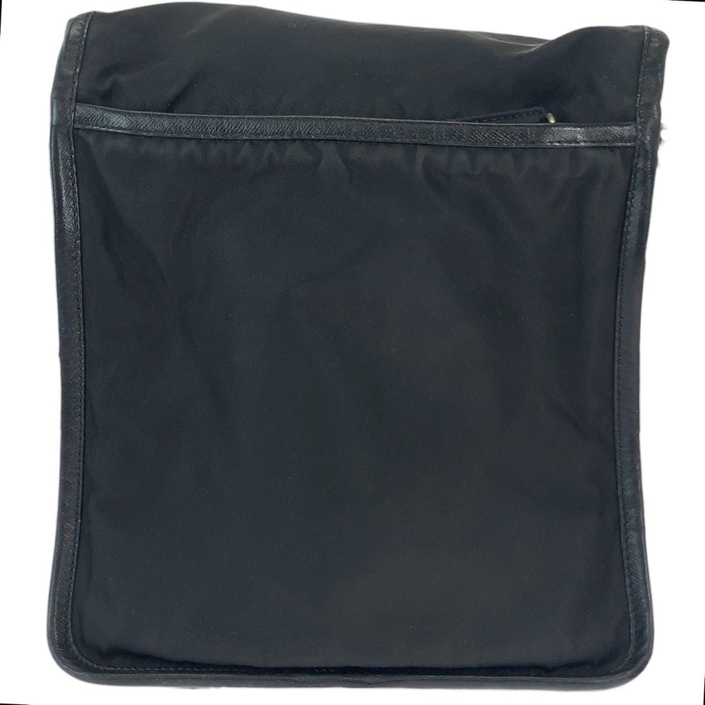 Prada Tessuto Black Silver Nylon Shoulder Bag Pochette — view 2