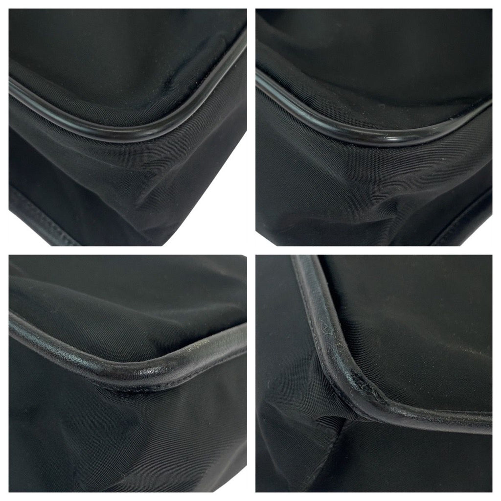 Prada Tessuto Black Silver Nylon Shoulder Bag Pochette — view 3