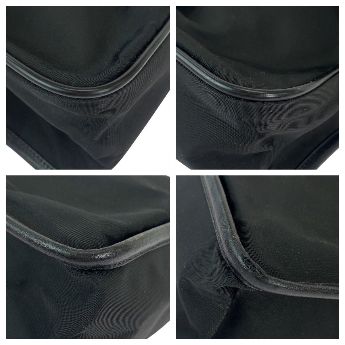 Prada Tessuto Black Silver Nylon Shoulder Bag Pochette — view 3