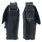 Prada Tessuto Black Silver Nylon Shoulder Bag Pochette — view 8