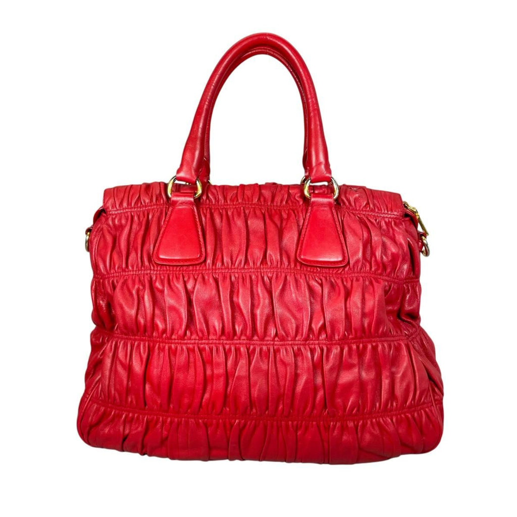 Prada Shoulder Bag Nappa Goful Tote Red — view 4