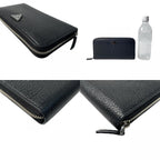 Prada Vitello Daino Leather Wallet Black — view 9