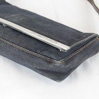 Fendi Logo Shoulder Pouch Mini Bag Denim Navy High Casual — view 5