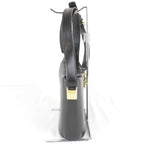 Celine Circle Logo Shoulder Bag Vintage Black Gold Leather High — view 4