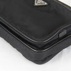 Prada Usedprada Saffiano Waist Bag Tessuto Nylon Black High Simple — view 5