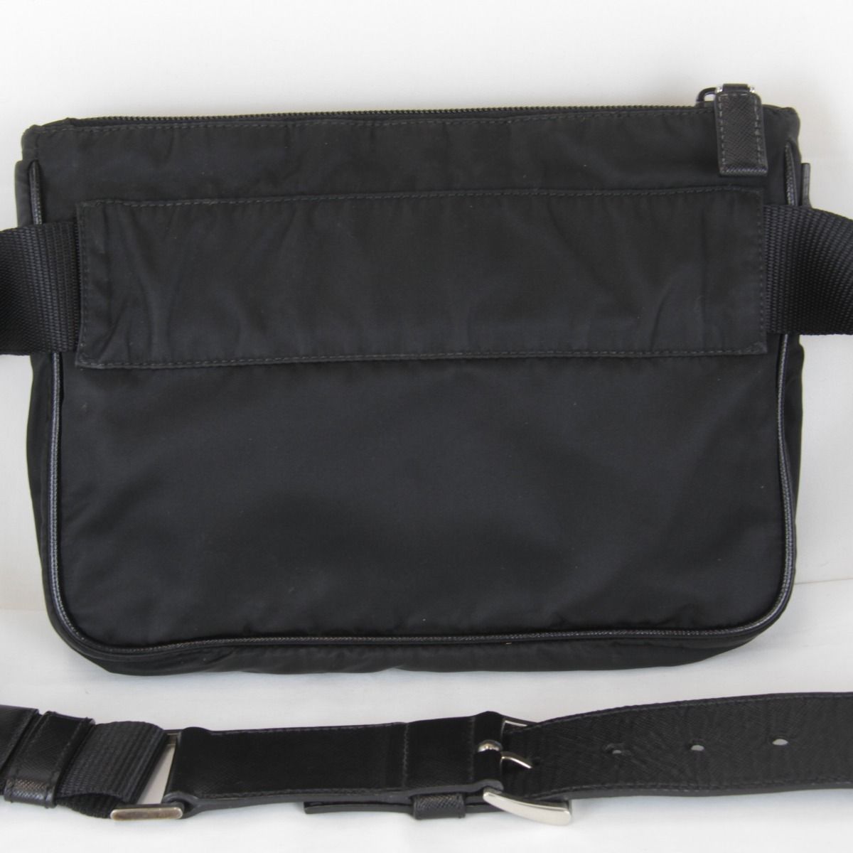 Prada Usedprada Saffiano Waist Bag Tessuto Nylon Black High Simple — view 2