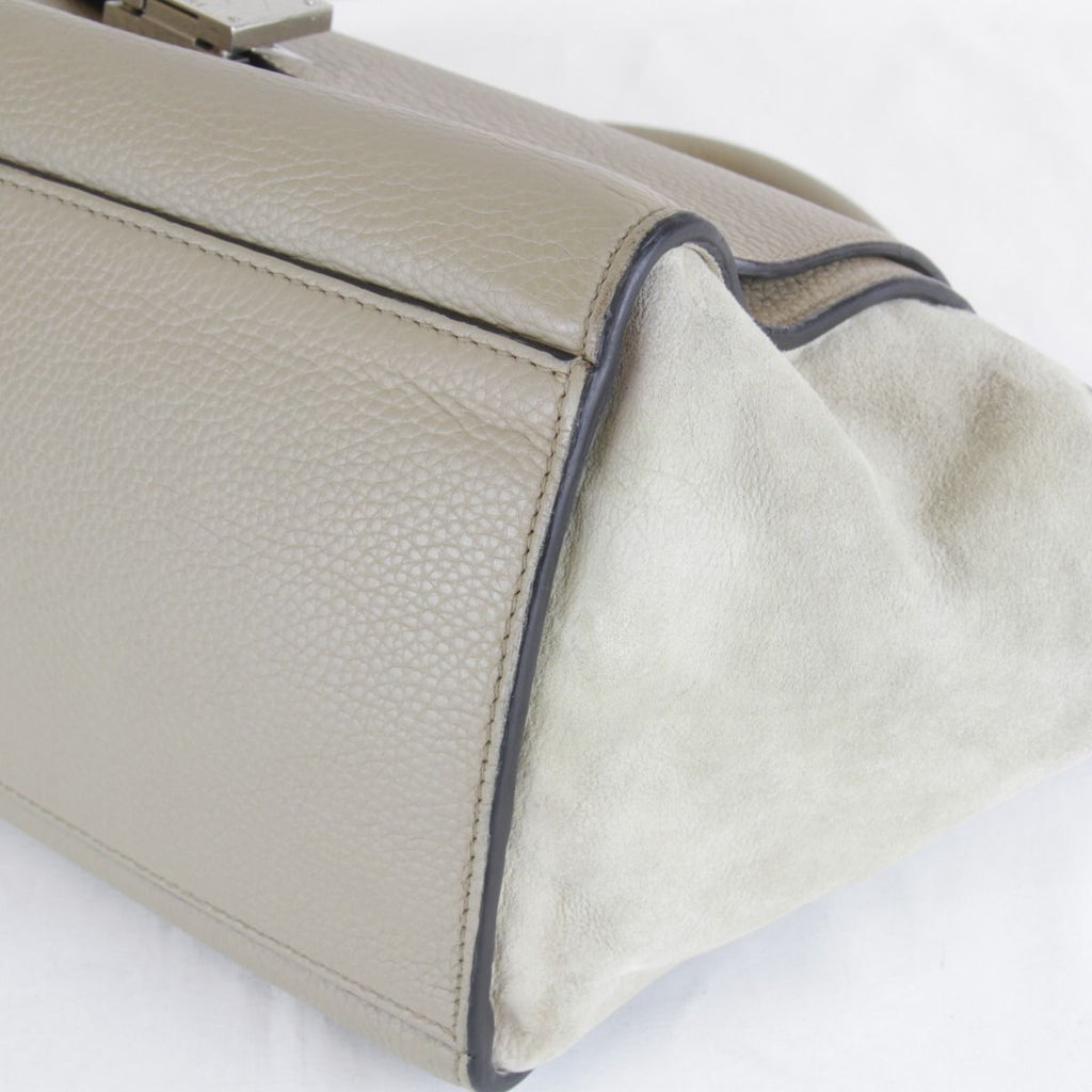Celine Small Trapeze 2-Way Shoulder Bag Leather Suede Beige High — view 5