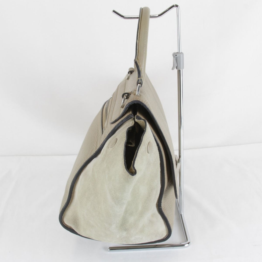 Celine Small Trapeze 2-Way Shoulder Bag Leather Suede Beige High — view 4