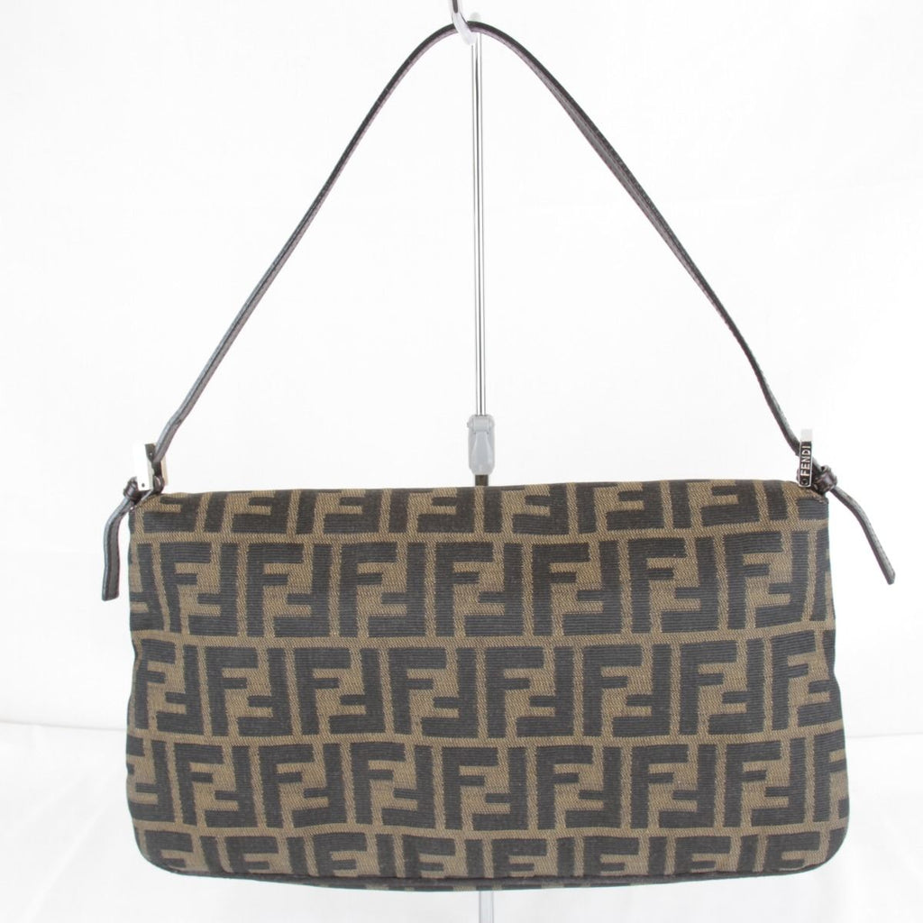 Fendi Zucca Mamma Bucket Logo Shoulder Bag Canvas Brown High — view 2