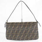 Fendi Zucca Mamma Bucket Logo Shoulder Bag Canvas Brown High — view 2