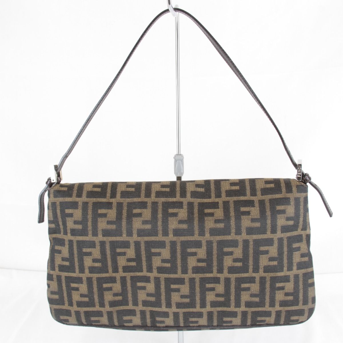 Fendi Zucca Mamma Bucket Logo Shoulder Bag Canvas Brown High — view 2