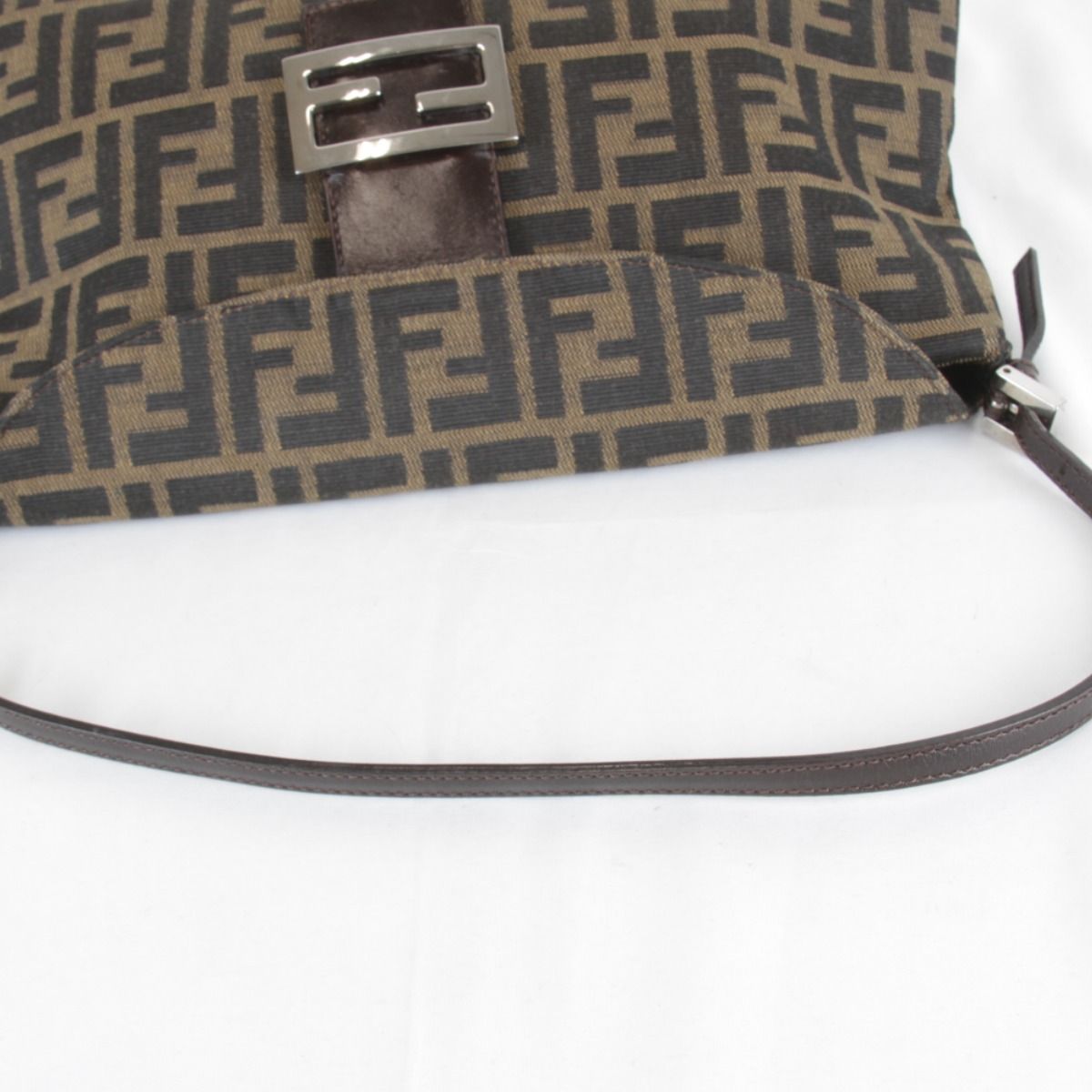 Fendi Zucca Mamma Bucket Logo Shoulder Bag Canvas Brown High — view 9