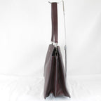 Celine Chain Shoulder Bag Leather Gold Wine Red High Simple — view 4