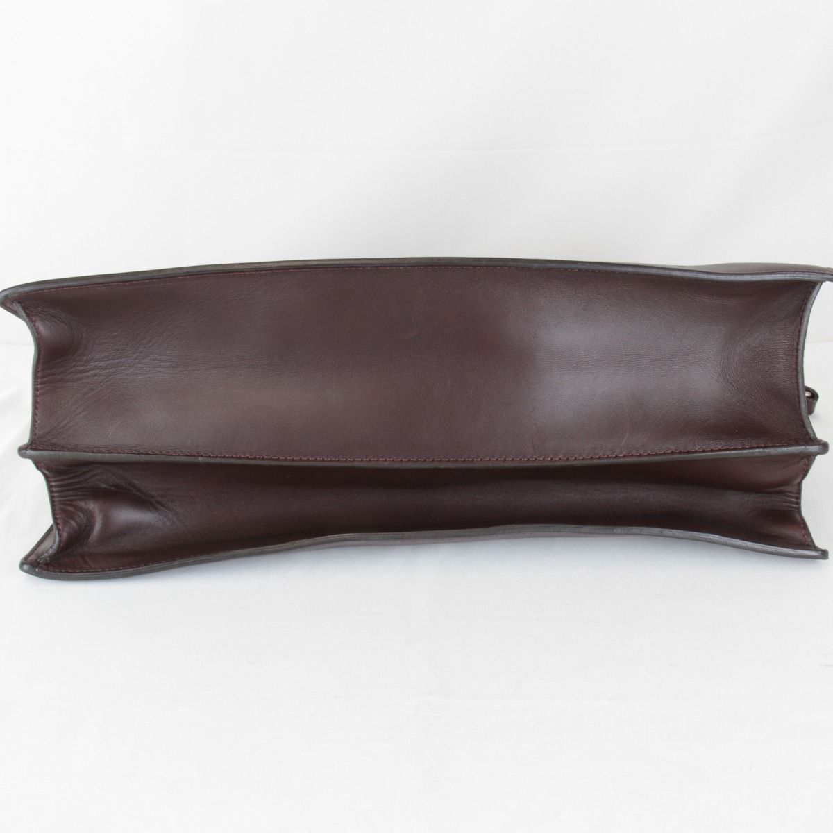 Celine Chain Shoulder Bag Leather Gold Wine Red High Simple — view 7