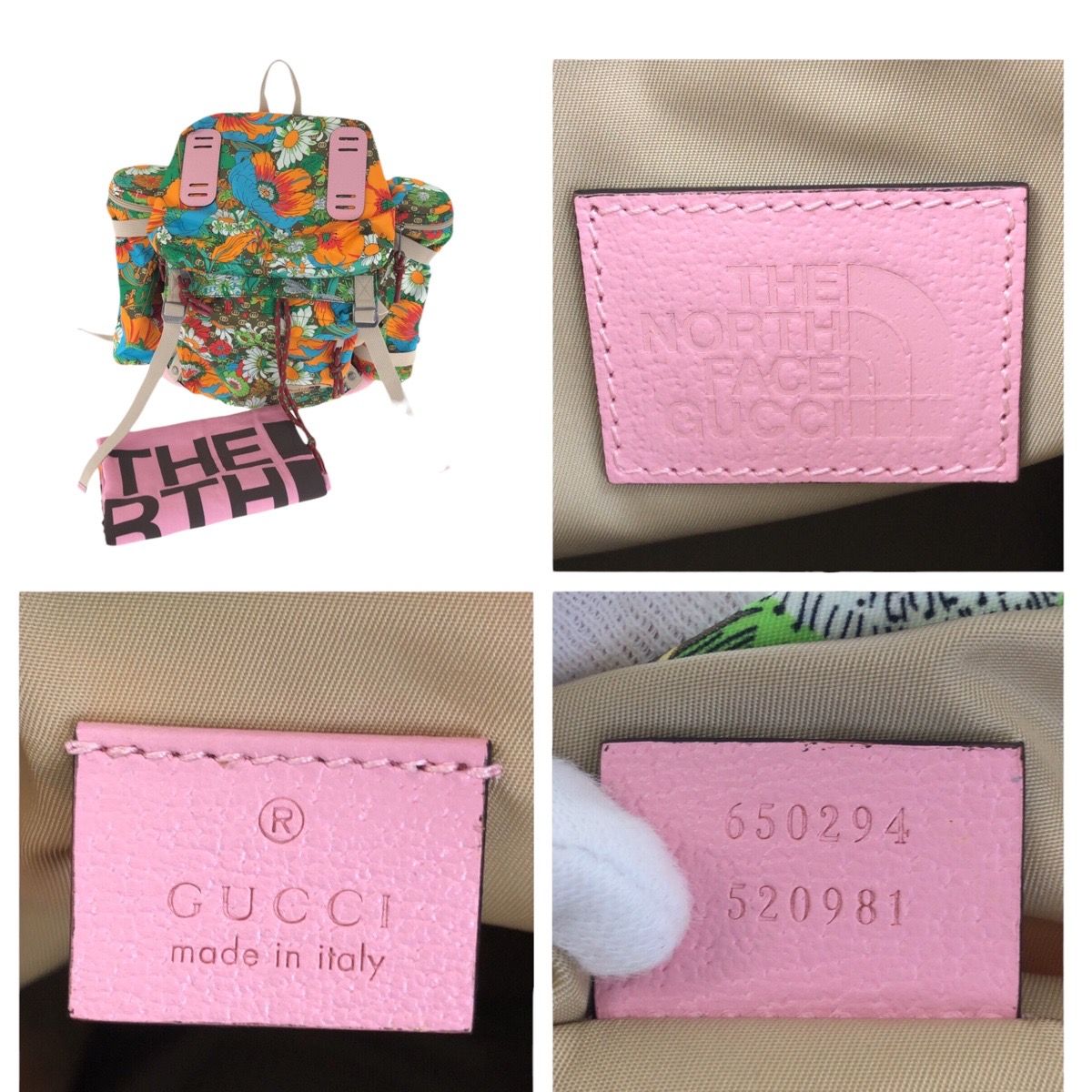 Gucci North Face Flower Multicolor Backpack — view 4