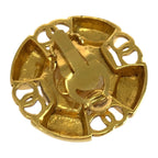 Chanel Faux Pearl CC Logo Gold White Plated Earrings 93 — view 6
