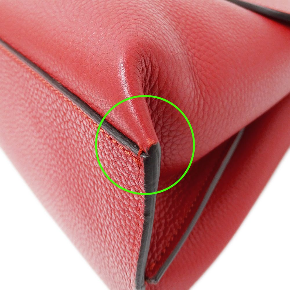 Gucci 2-Way Shoulder Bag Bamboo Leather Red — view 9