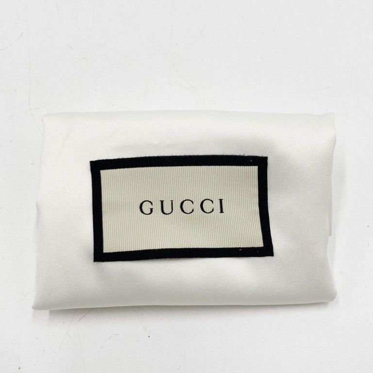Gucci Clutch GG Marmont Ivory Red Navy Leather Belt Motif Gold — view 9