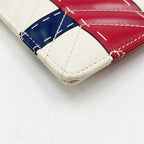 Gucci Clutch GG Marmont Ivory Red Navy Leather Belt Motif Gold — view 4