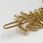 Louis Vuitton Barrette LV Script Gold Metal Hair Accessory — view 4