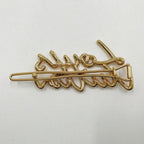 Louis Vuitton Barrette LV Script Gold Metal Hair Accessory — view 2
