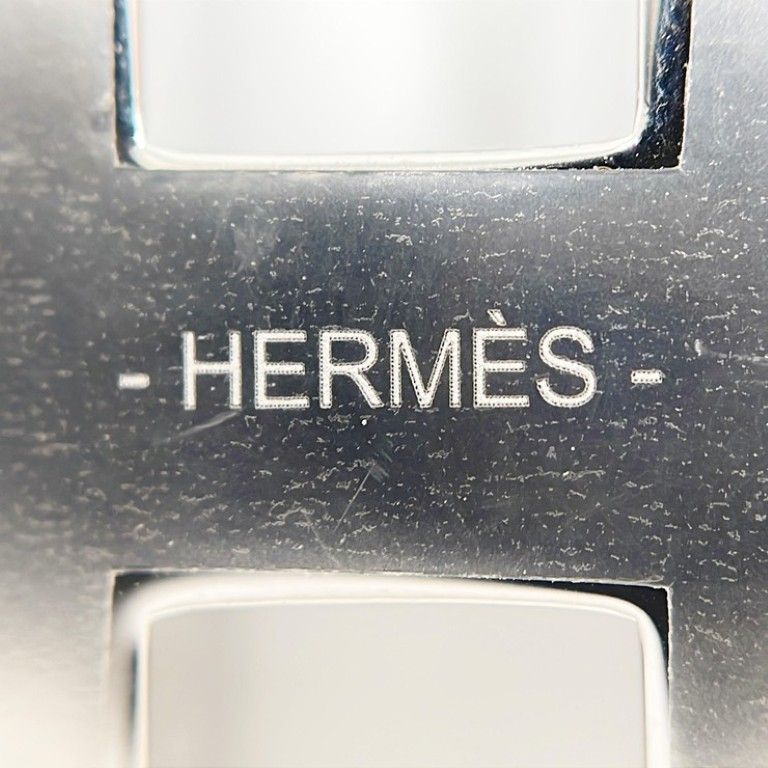 Hermes Key Holder Cadena Quiz Rainbow Silver Metal — view 4