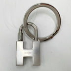 Hermes Key Holder Cadena Quiz Rainbow Silver Metal — view 2