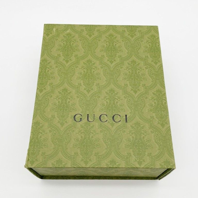 Gucci Scarf GG Jacquard Brown Beige 91% Wool 9% Silk — view 6