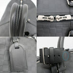 Louis Vuitton Keepall Bandouliere 45 Boston Bag Damier Infini Black — view 8