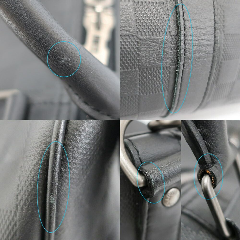 Louis Vuitton Keepall Bandouliere 45 Boston Bag Damier Infini Black — view 9