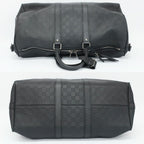 Louis Vuitton Keepall Bandouliere 45 Boston Bag Damier Infini Black — view 3