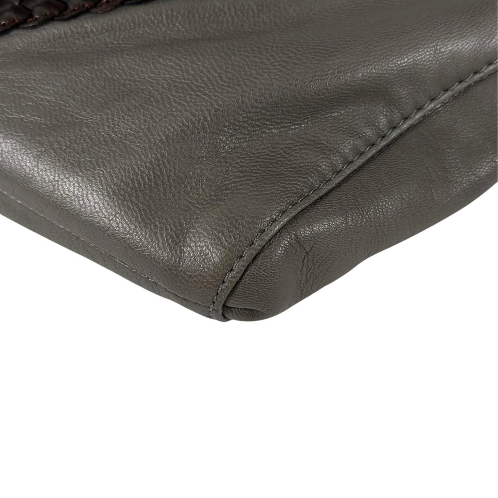 Loewe Shoulder Bag Leather Gray Braid — view 8