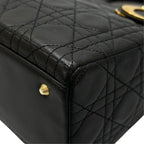 Dior Lady Dior Handbag Lambskin Black Medium — view 8