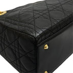 Dior Lady Dior Handbag Lambskin Black Medium — view 7