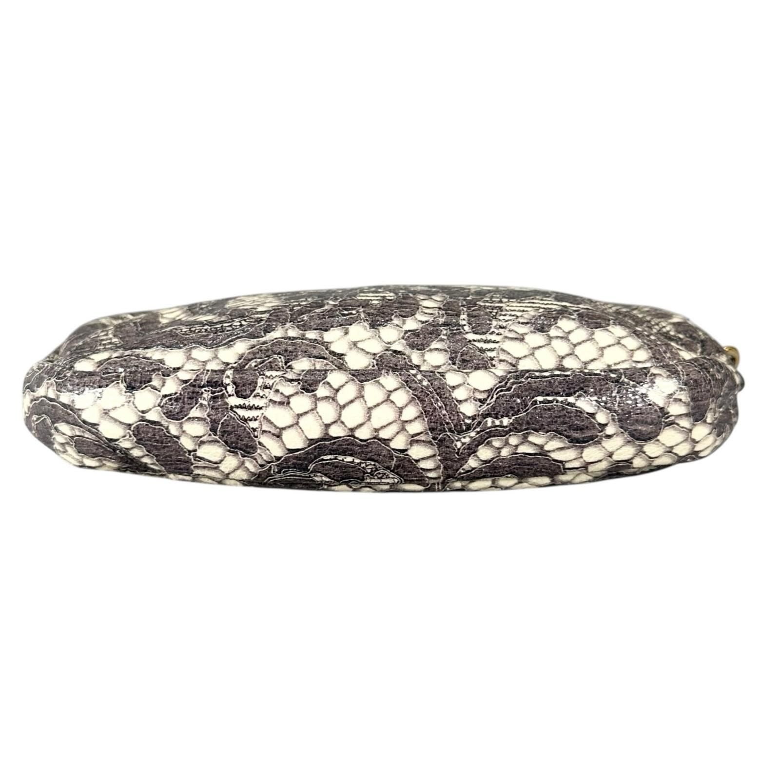 Prada Pouch Nylon Gray Botanical Pattern — view 4