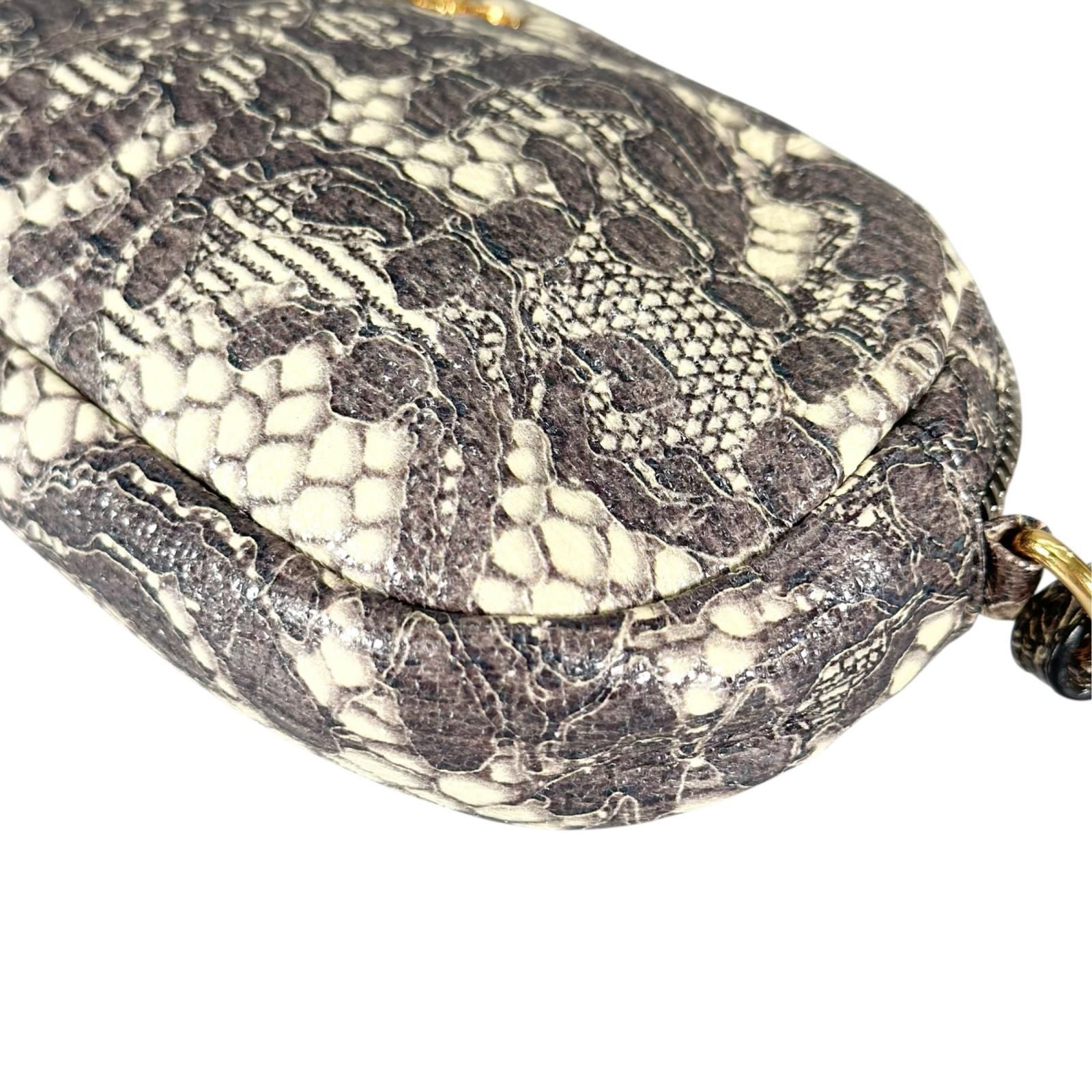 Prada Pouch Nylon Gray Botanical Pattern — view 8