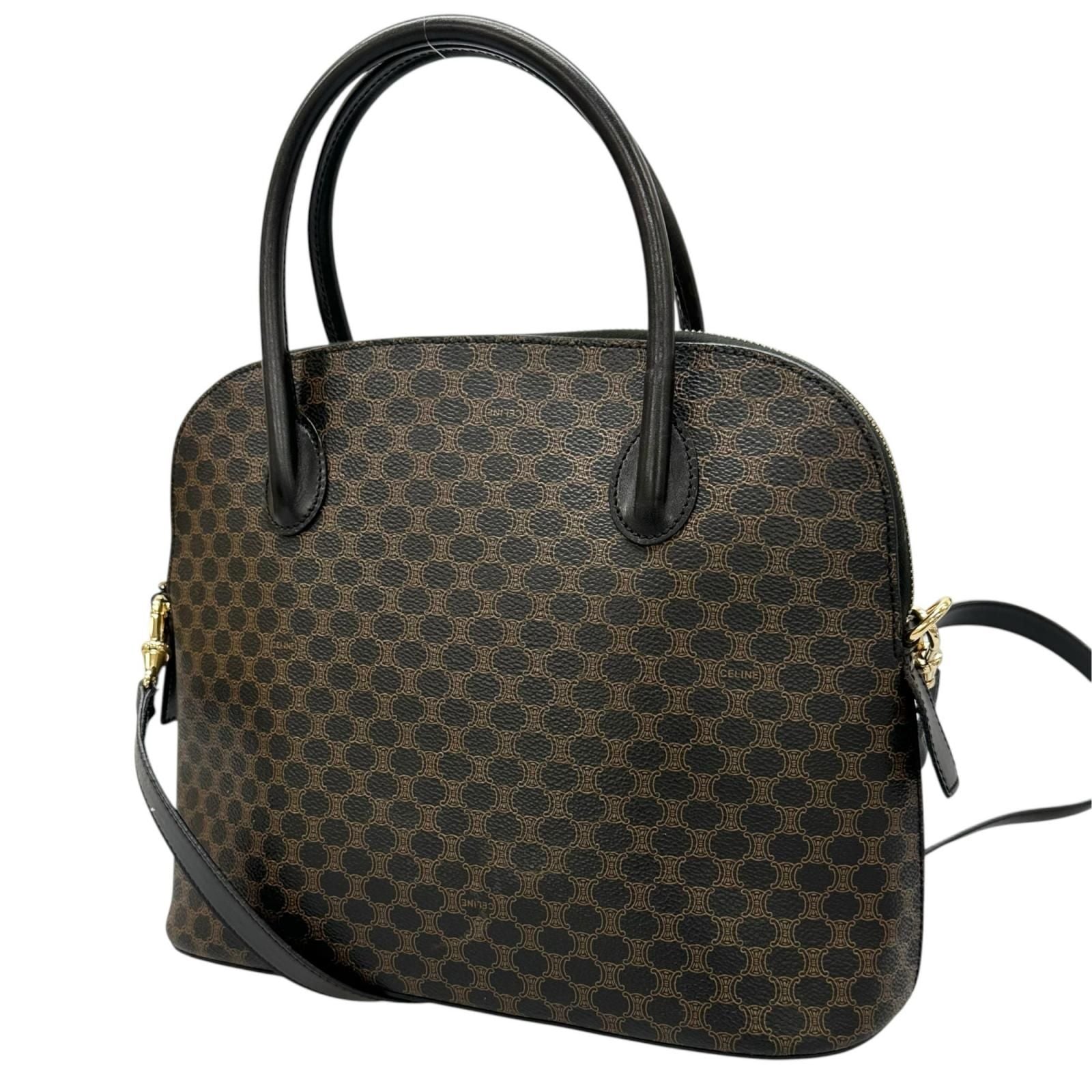Celine Handbag Leather Brown 2-Way Macadam — view 2