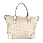 Gucci Guccissima 2-Way Tote Horsebit Shoulder Bag Beige — view 3