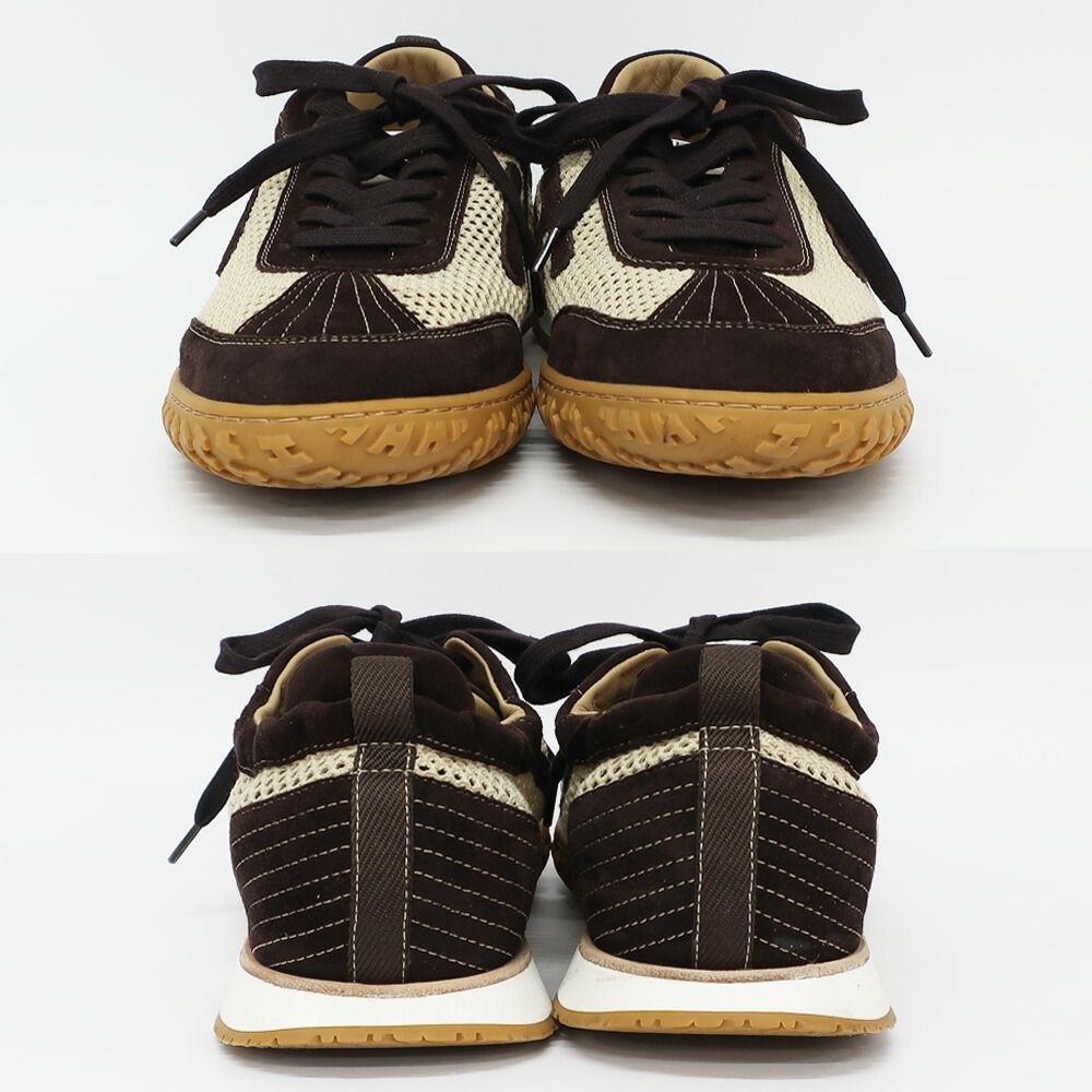 Hermes Sneakers Jet Beige Brown 41.5 H Logo Shoes — view 4