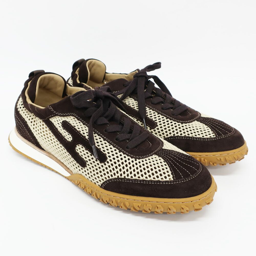 Hermes Sneakers Jet Beige Brown 41.5 H Logo Shoes — view 9