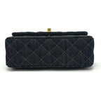 Chanel Shoulder Bag Quilted Mini 20 Denim Indigo Blue — view 5
