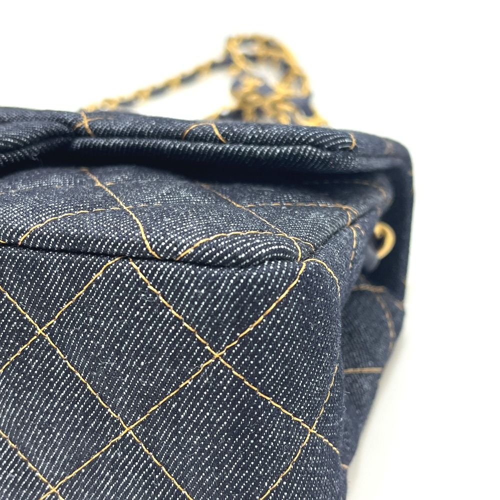 Chanel Shoulder Bag Quilted Mini 20 Denim Indigo Blue — view 6