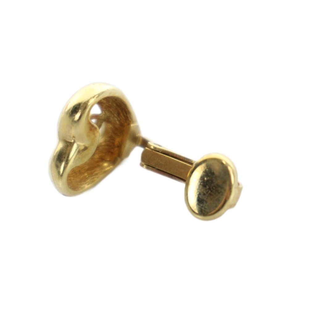 Dior Earrings Clip Type Logo Heart Gold — view 3