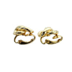 Dior Earrings Logo Clip Type Rhinestone Gold — view 3
