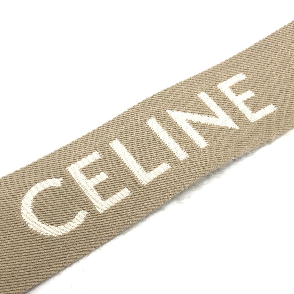 Celine Shoulder Strap Logo Canvas Leather Beige — view 3