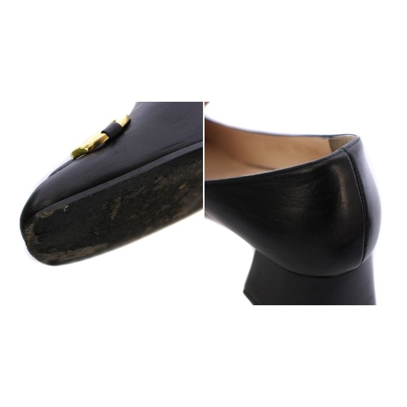 Gucci Malaga Kid Nero Horsebit Loafers Leather 37 Black — view 9